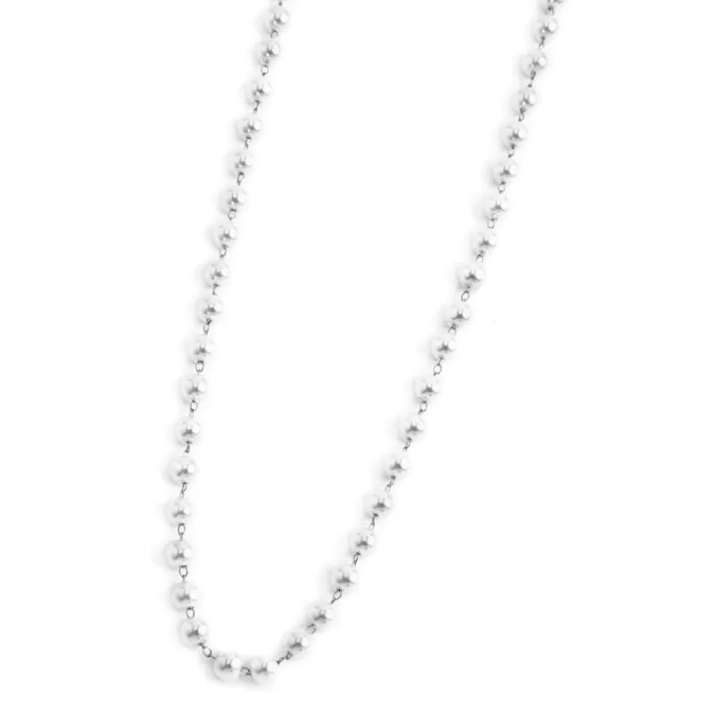 Fashion Collana catena con perle 4,3mm Collane