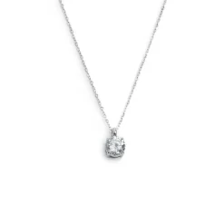 Outlet Collana catena cutting cross zircone centrale 7mm Collane