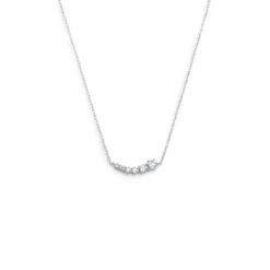 Outlet Collana catena cutting cross con zirconi centrali Collane