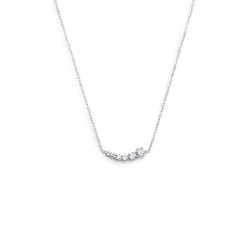 Outlet Collana catena cutting cross con zirconi centrali Collane