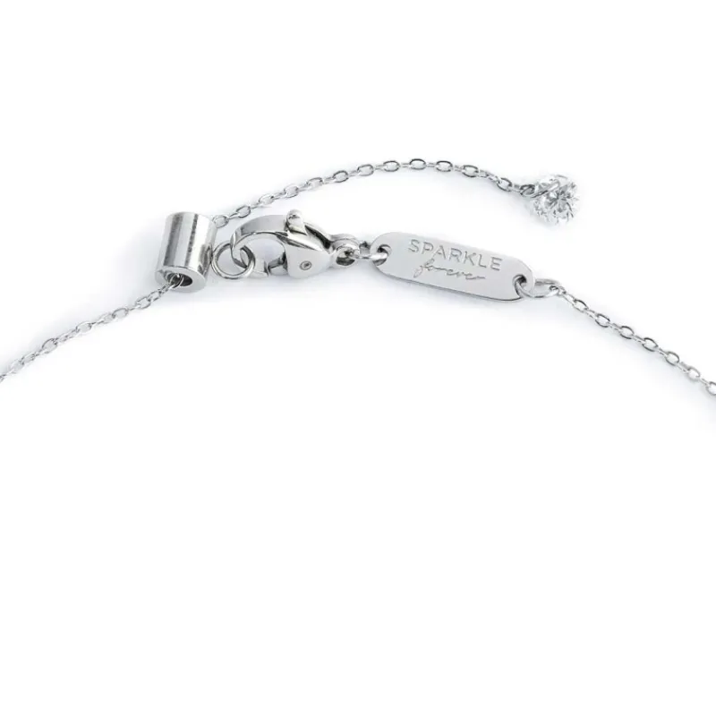 Outlet Collana catena cutting cross con zirconi centrali Collane