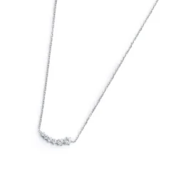 Outlet Collana catena cutting cross con zirconi centrali Collane