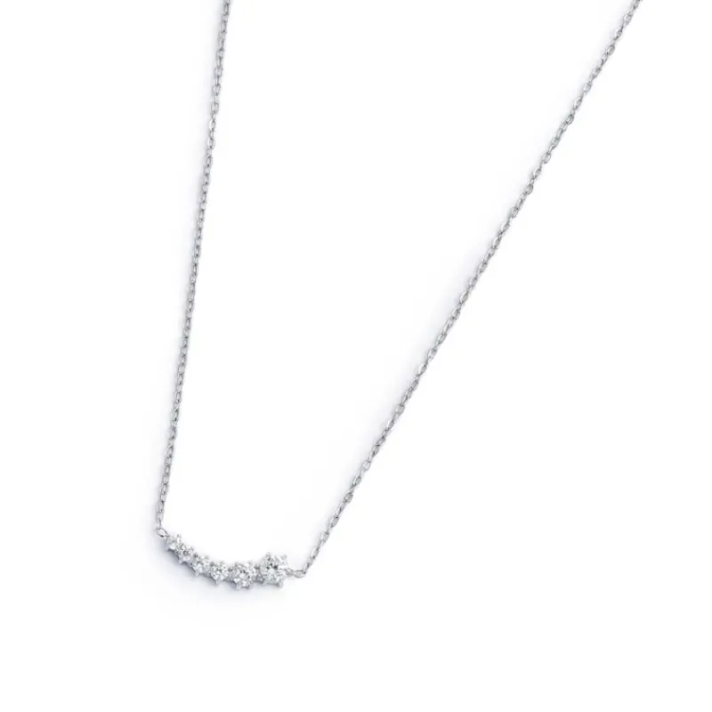 Outlet Collana catena cutting cross con zirconi centrali Collane