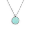 Online Collana catena grumetta con pendente turchese tondo Collane