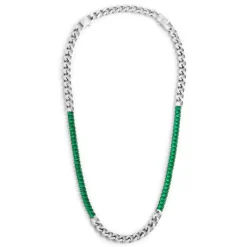 Outlet Collana catena grumetta con tennis cristalli baguette Collane
