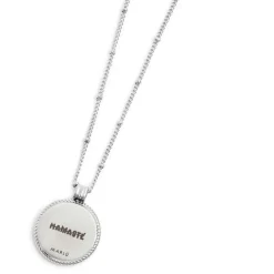 Online Collana catena grumetta con pendente turchese tondo Collane