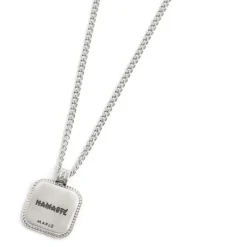 Clearance Collana catena grumetta con pendente turchese quadrato Collane
