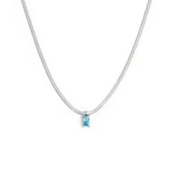 Online Collana catena snake con zircone baguette Collane