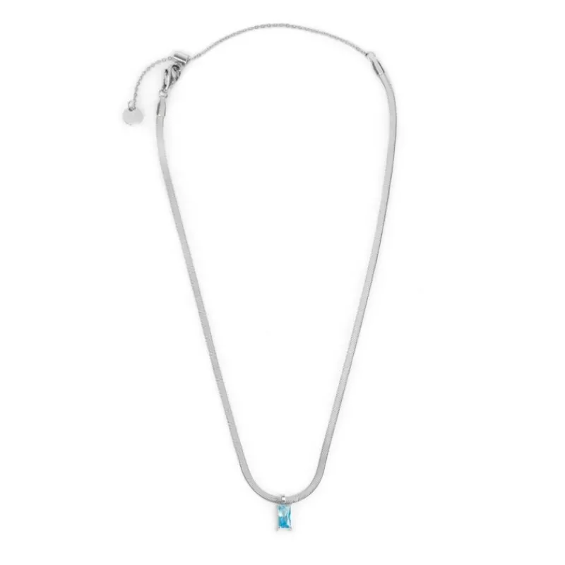 Online Collana catena snake con zircone baguette Collane