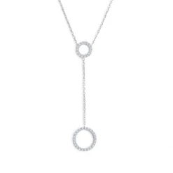New Collana cerchi con zirconi bianchi Collane