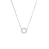 New Collana cerchio 0,8cm con zirconi bianchi Collane
