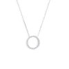 Discount Collana cerchio 1,4cm con zirconi bianchi Collane