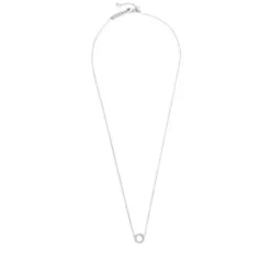 New Collana cerchio 0,8cm con zirconi bianchi Collane
