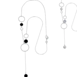 Hot Collana con cerchi acrilico e madreperla Collane