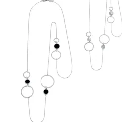 Sale Collana con cerchi acrilico e madreperla Collane