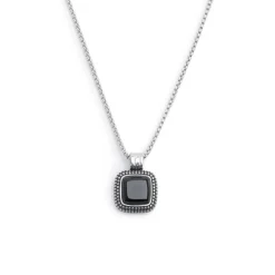 Discount Collana con onice nera quadrata Collane