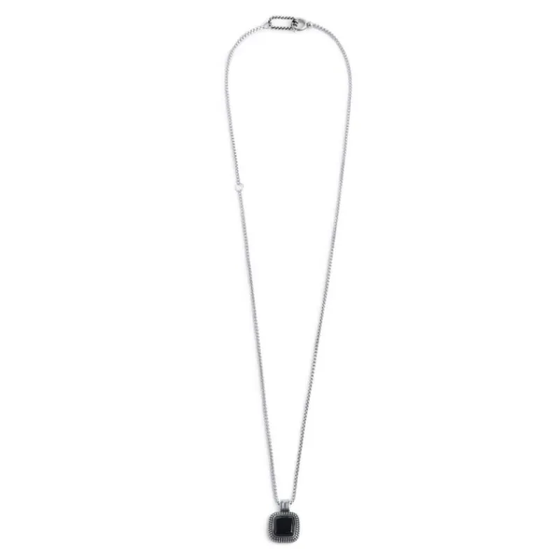 Discount Collana con onice nera quadrata Collane