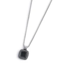 Discount Collana con onice nera quadrata Collane
