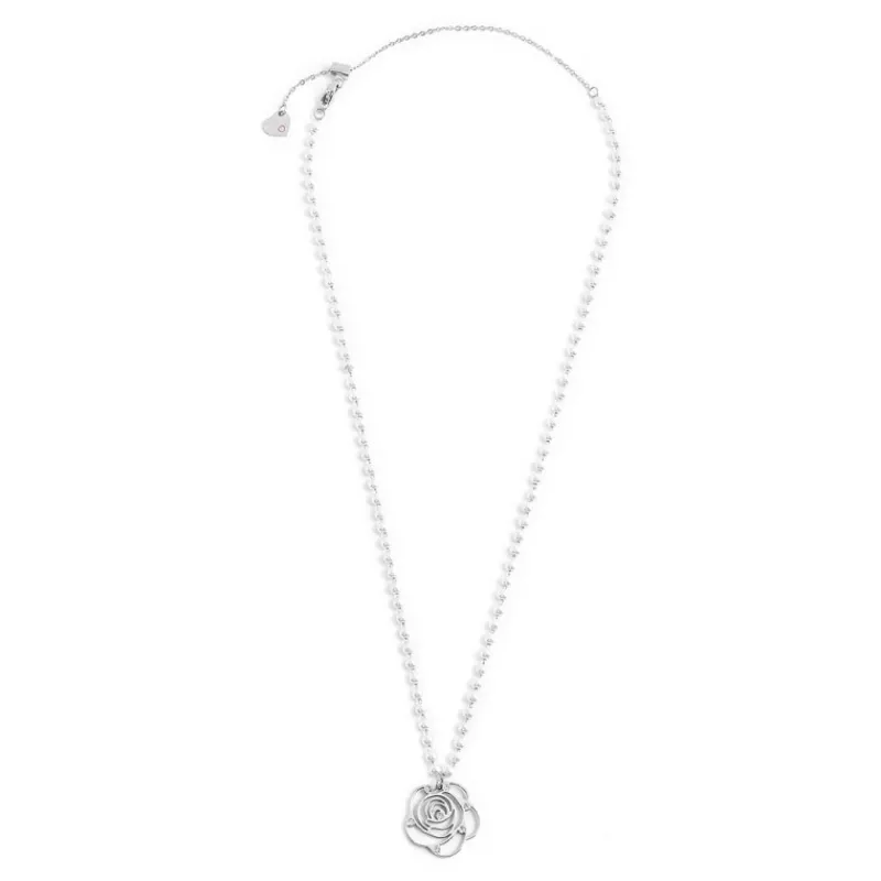 Hot Collana con pendente rosa con cristalli Collane