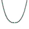 Hot Collana con rondelle in malachite ed onice nera elementi in ematite Collane