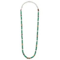 Best Collana con sfere malachite e occhio di tigre Collane