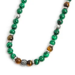 Best Collana con sfere malachite e occhio di tigre Collane