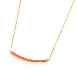 Online Collana con zirconi e smalto Collane