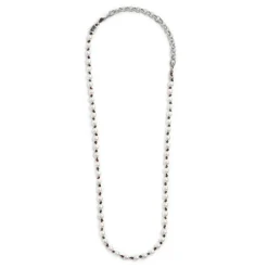 Online Collana cordino marrone con perle Collane