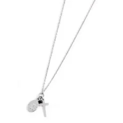 New Collana croce e madonna Collane