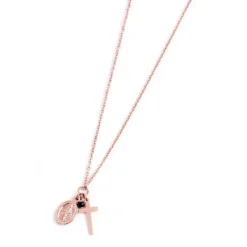 New Collana croce e madonna Collane