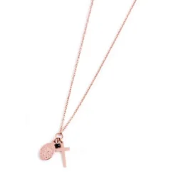 New Collana croce e madonna Collane