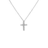 New Collana croce pendente 2,6cm con zirconi Collane