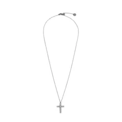 New Collana croce pendente 2,6cm con zirconi Collane