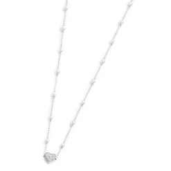 New Collana cuore con cristalli e perle Collane