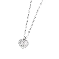 Discount Collana cuore con cristalli Collane