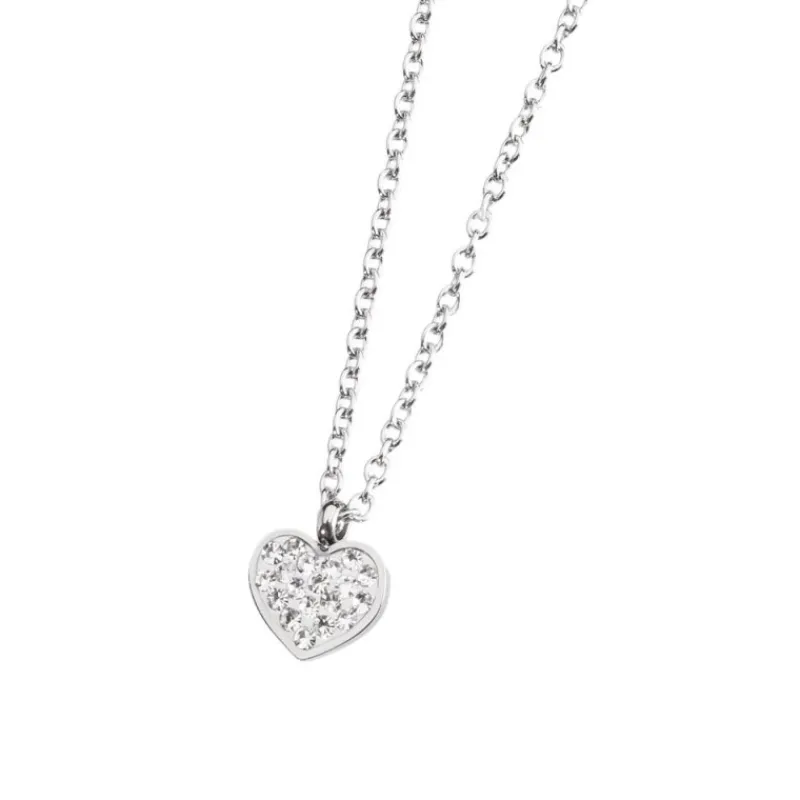 Discount Collana cuore con cristalli Collane