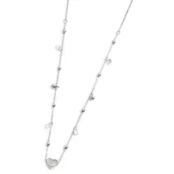 Hot Collana cuore madreperla con sfere e zirconi Collane