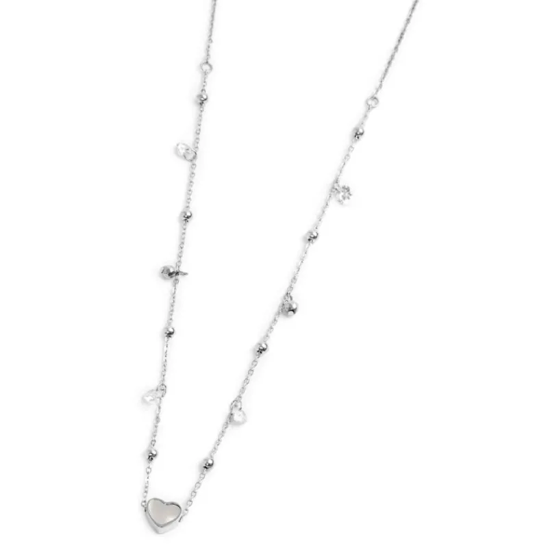 Hot Collana cuore madreperla con sfere e zirconi Collane