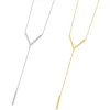 Online COLLANA IN ACCIAIO CON V E BARRETTA Collane