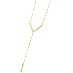 Online COLLANA IN ACCIAIO CON V E BARRETTA Collane