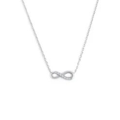 Hot Collana infinito con zirconi bianchi Collane