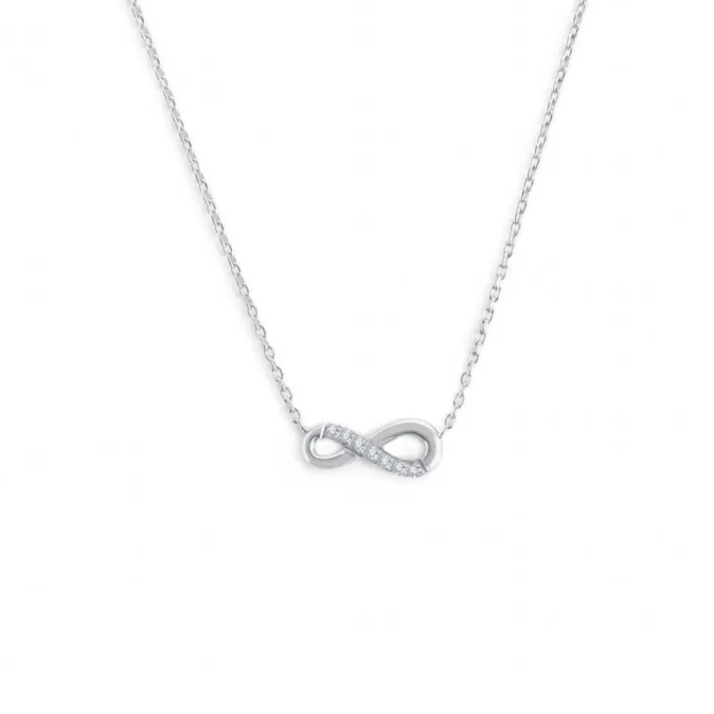 Hot Collana infinito con zirconi bianchi Collane