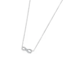 Hot Collana infinito con zirconi bianchi Collane