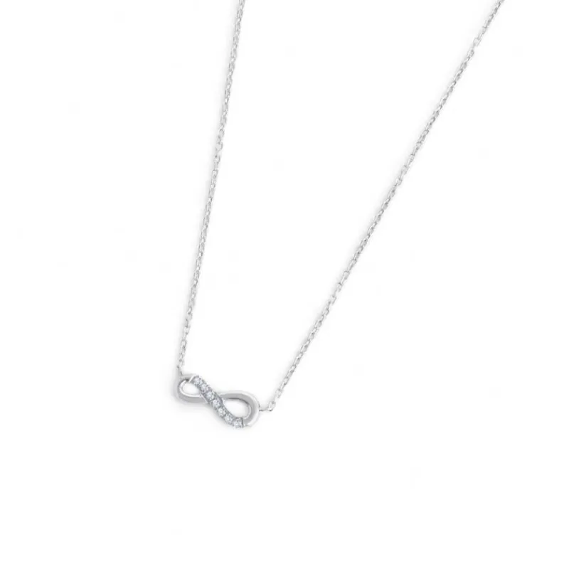 Hot Collana infinito con zirconi bianchi Collane