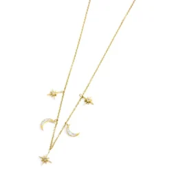 Hot Collana lune e rosa dei venti con pendente rosa dei venti Collane