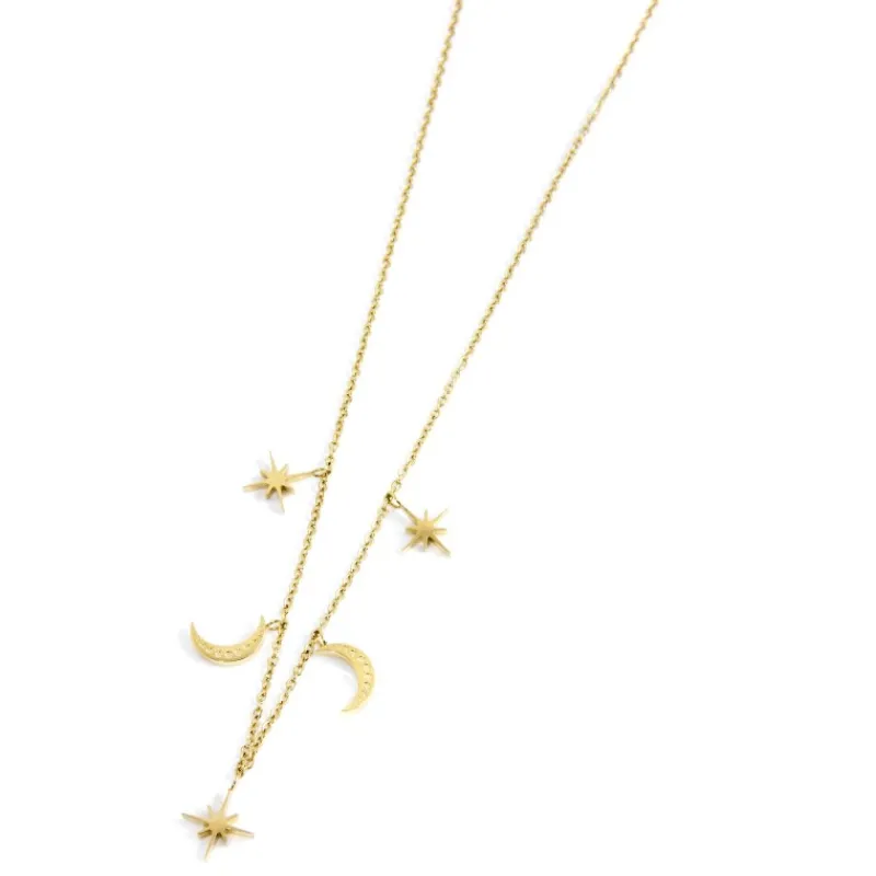 Hot Collana lune e rosa dei venti con pendente rosa dei venti Collane