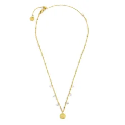 Fashion Collana medaglietta sole pendente con zirconi Collane