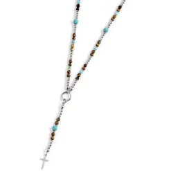 Discount Collana occhio di tigre e turchese Collane