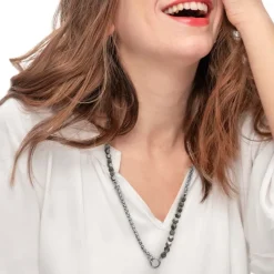 Hot Collana pietre pirite e catena sonaglio e rolò Collane
