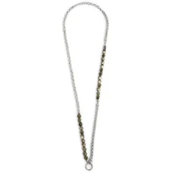 Hot Collana pietre pirite e catena sonaglio e rolò Collane